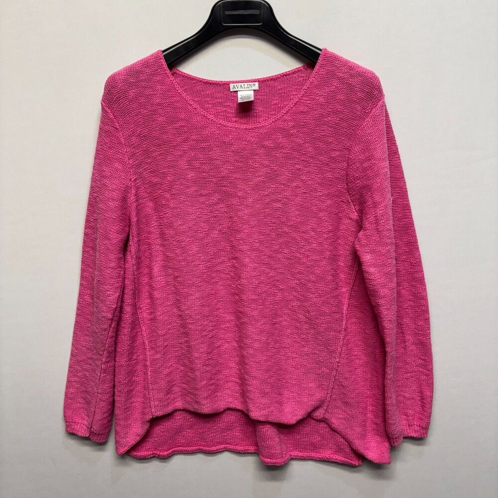 Avalin Women 100% Cotton Knit Sweater One Size Pullover Pink D068 -8